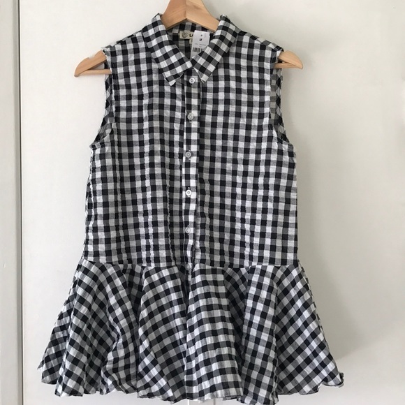LF sleeveless gingham Long top - Picture 5 of 6